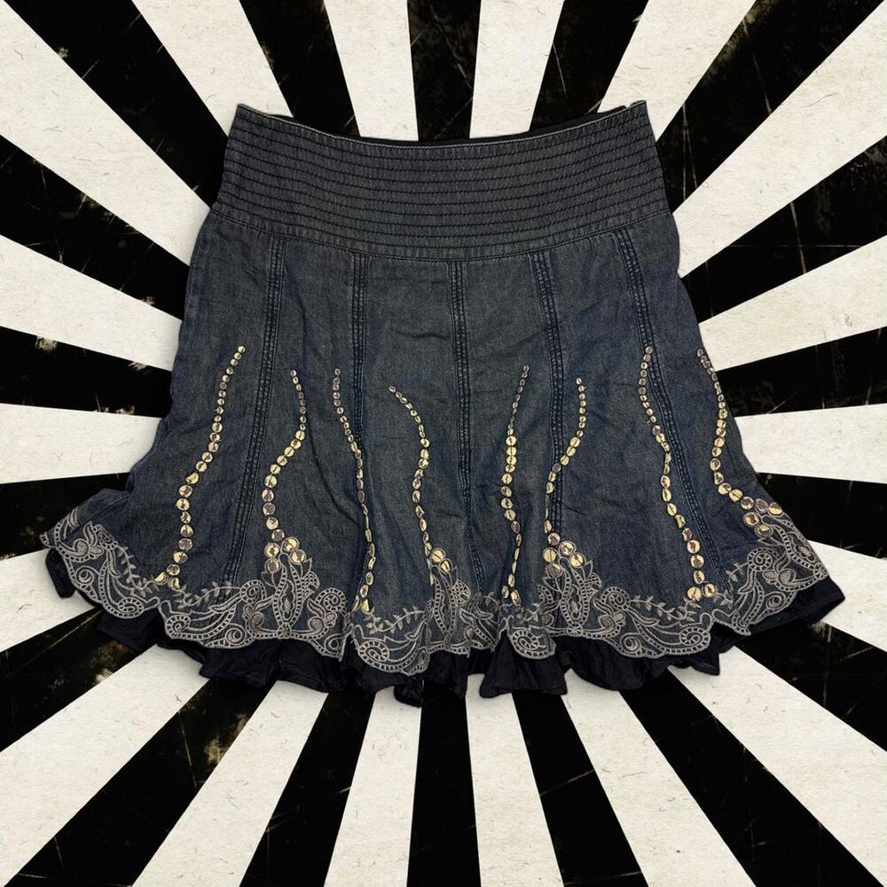 Embellished denim fairy skirt this